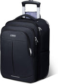 Rolling Backpack for Adults, 17 Inch Waterproof Underseat Carry On Luggage by Lekespring