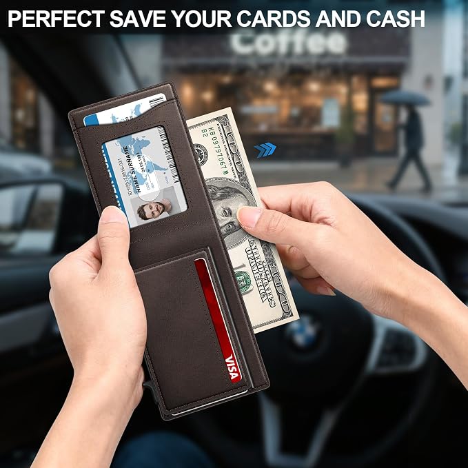 Wallet for Men Wallet with Slim Pop Up Card Holder for 12-14 Cards, RFID - Image 2