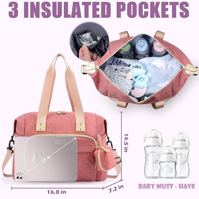 Tuwubi Diaper Bag Tote, Baby Diaper Bag - Image 4