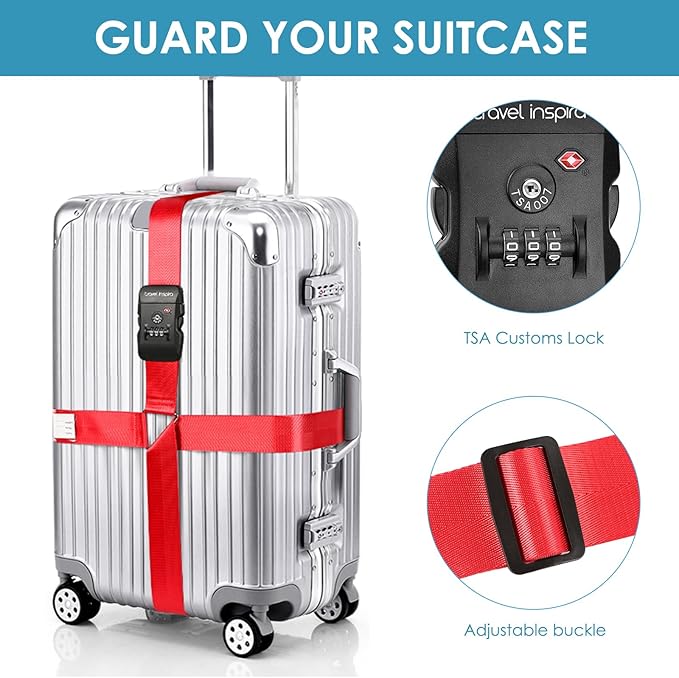 Travel Inspira Luggage Straps for Suitcases - Image 3
