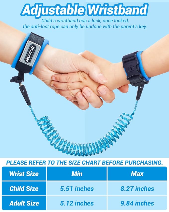 Dr.meter Toddler Leash, 2 Pack Safety Anti Lost Wrist Link - Image 2