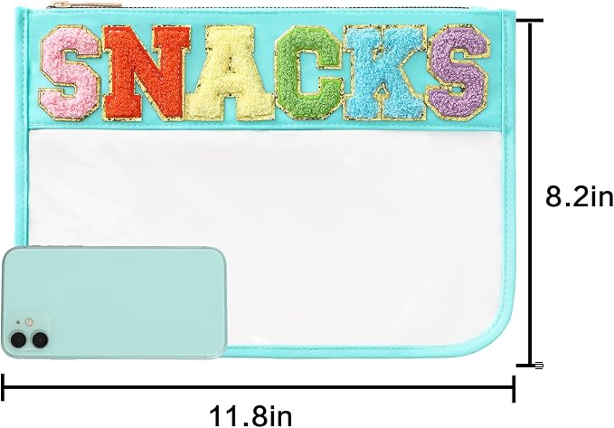 DYSHAYEN Chenille Letter Clear Zipper Pouch - Image 4