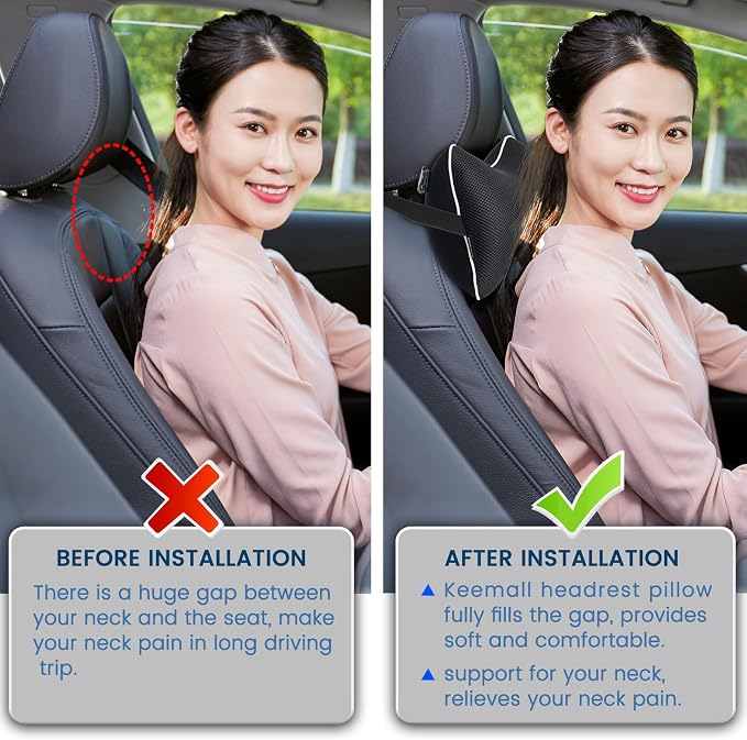 Inflatable Car Neck Pillow, Soft Headrest Inflatable Car Pillow - Image 3
