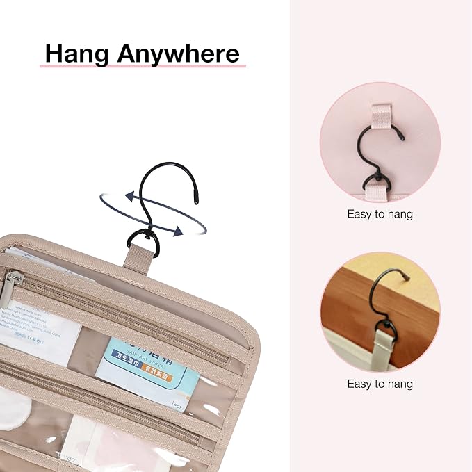 BAGSMART Toiletry Bag Hanging Travel Makeup Organizer - Image 6