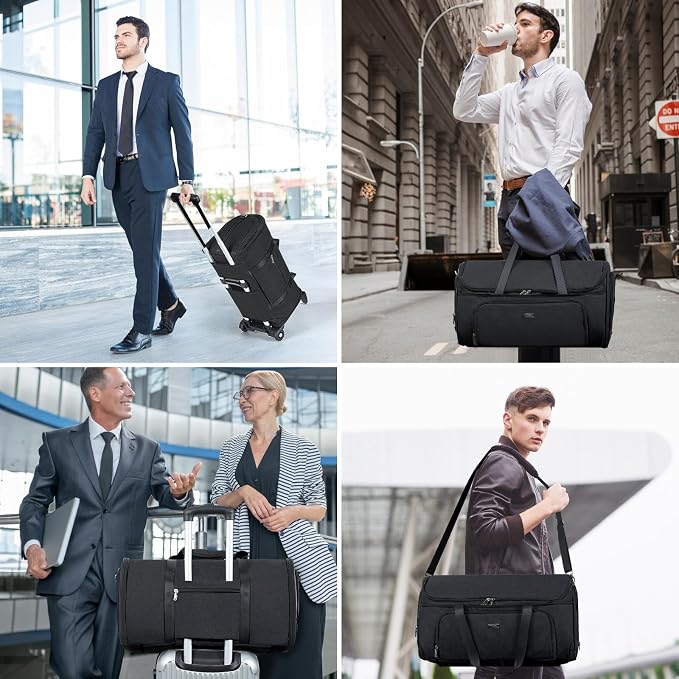Garment Bags with Wheels, Garment Convertible Weekender Bags, Large Garment Bags - Image 7
