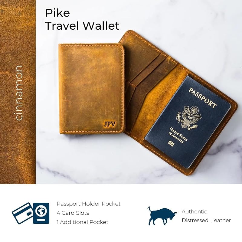 PEGAI Handcrafted Leather Passport Wallet - Image 5