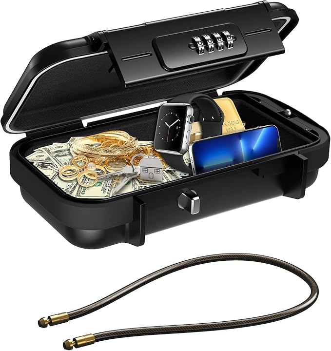 AMIR Portable Safe Box, Combination Security Case LockBox by AMIR