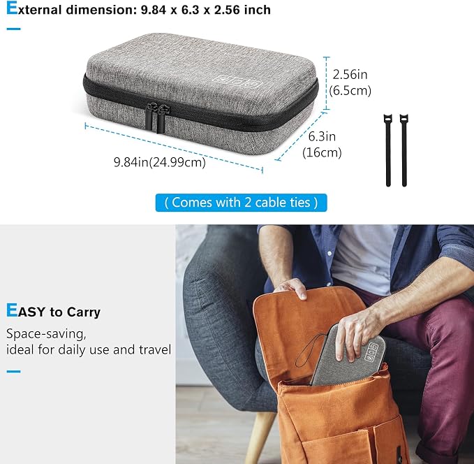 ProCase Hard Travel Electronic Organizer Case - Image 6