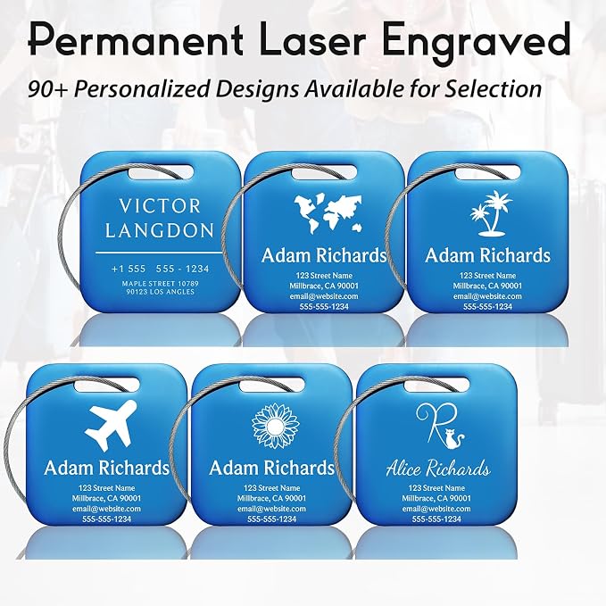 Customized Stainless Steel Luggage Tags: Personalize Your Suitcases, and Bags - Image 5