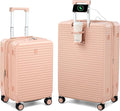 Hard Shell Suitcases Expandable Travel Luggage Sets 2 Piece, Carry on and Check by HanTrip