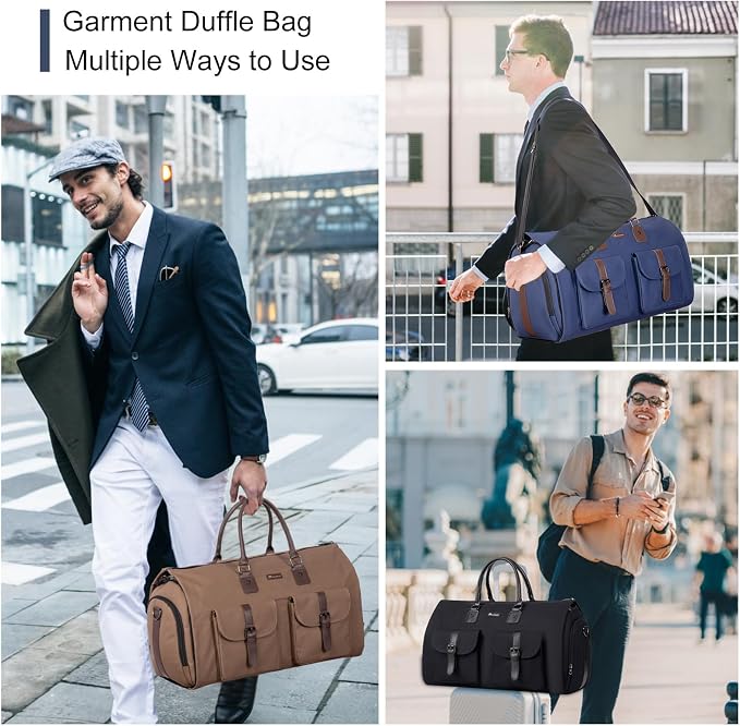 Modoker Garment Convertible Weekender Bag, Carry on Canvas Garment Duffle Bag - Image 8