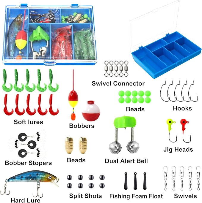 PLUSINNO Kids Fishing Pole, Portable Telescopic Fishing Rod and Reel Combo Kit - - Image 7