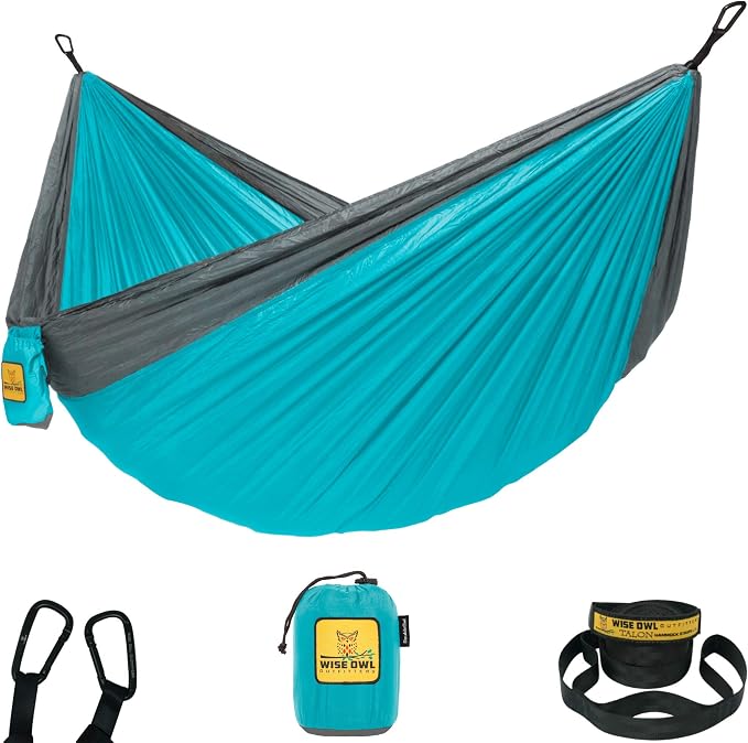 Wise Owl Outfitters Camping Hammock – 500lbs Portable Hammock by WiseOwlOutfitters