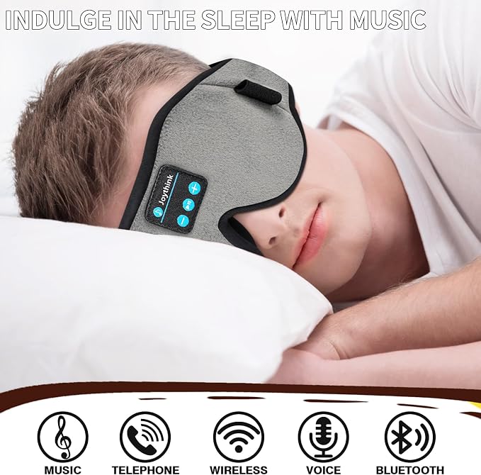 Joythink Sleep Headphones Headband Sleep Mask Eye Mask 3D Deep Bluetooth - Image 6