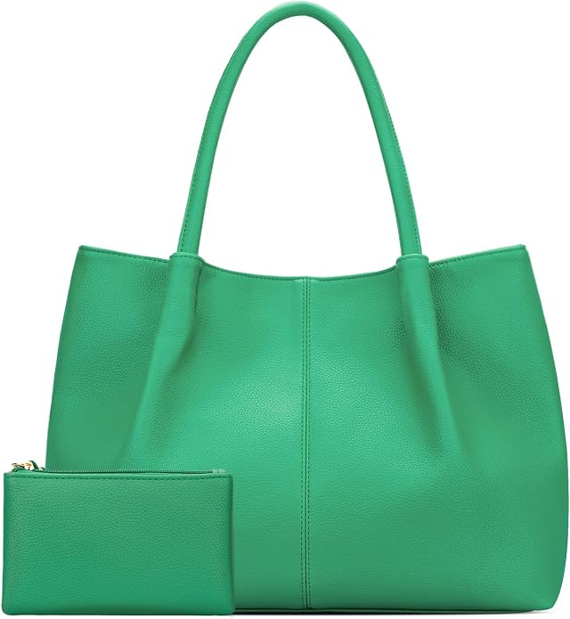 KKXIU Tote Bag for Women Vegan Leather Shoulder Purse Large Capacity Travel Bag by KKXIU