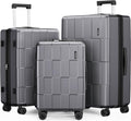 SHOWKOO Luggage Sets 3 Piece Hardside Expandable Lightweight PC Suitcase Sets by SHOWKOO