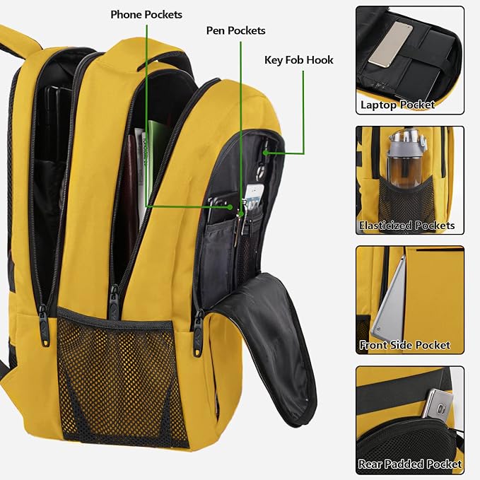 MATEIN Travel Laptop Backpack, Sturdy Anti Theft College School Backpack - Image 3