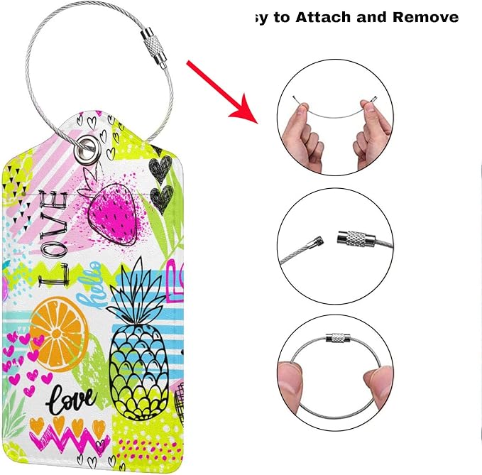 2 Pieces Funny Fruits Luggage Tags - Image 3
