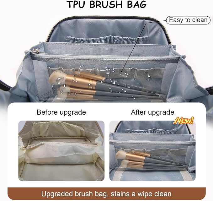 Travel Makeup Bag Organizer Cosmetic Bag: 3 Pcs Set Make up Bags - Image 3