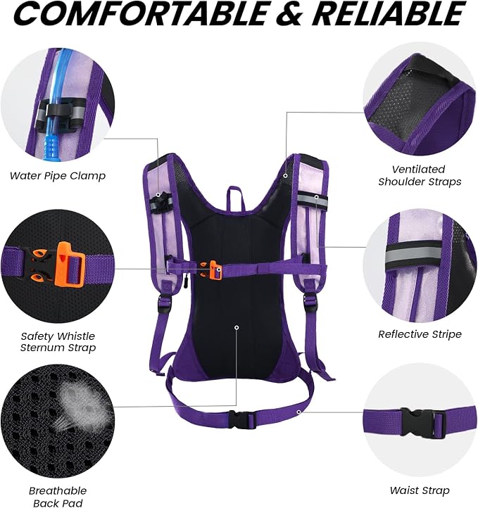 Nepest Hydration Pack Backpack for Women & Men, Lightweight Water Backpack - Image 4
