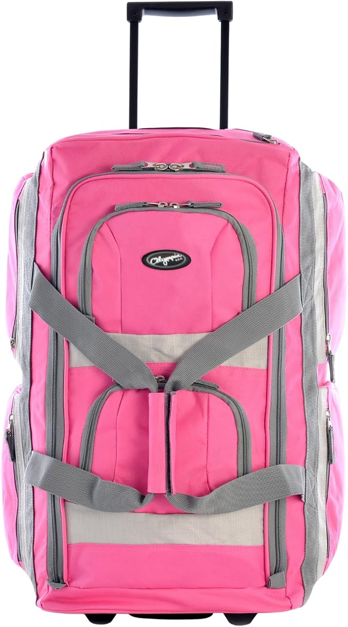 Olympia U.S.A. 22 inch Carry On 8 Pockets Wheeled Rolling Duffel Bag Water by OlympiaUSA