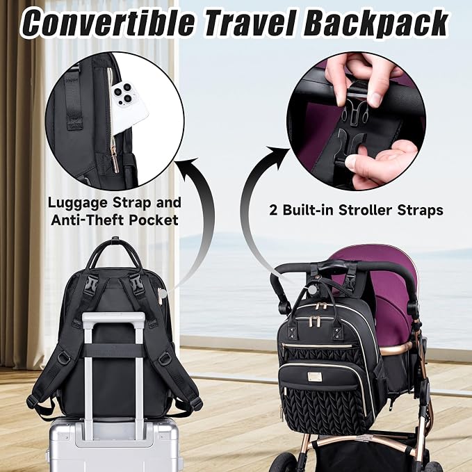 Diaper Bag Backpack, Stylish Baby Diaper Bag, Waterproof Travel Diaper - Image 4