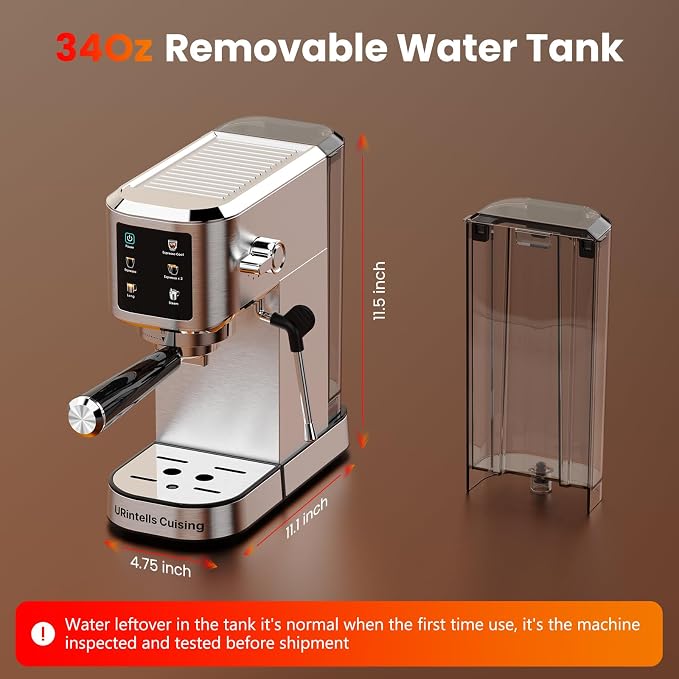 Espresso Machine 20 Bar, Touchscreen Espresso Maker - Image 9