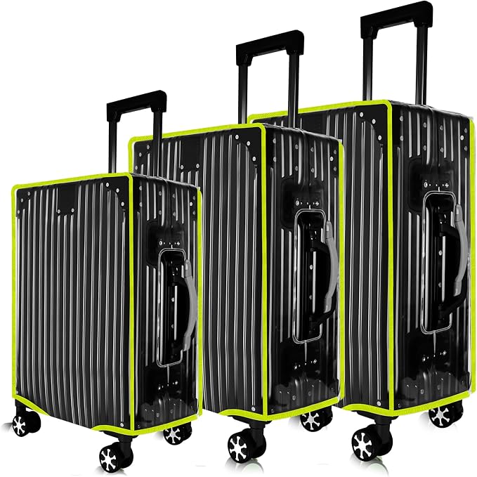 3 Pcs Thicken Clear Luggage Cover Protector by KSSZZCO