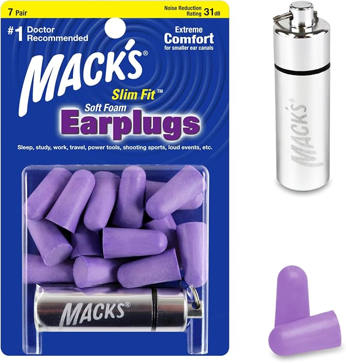 Mack’s Slim Fit Soft Foam Earplugs, 7 Pair by Macks