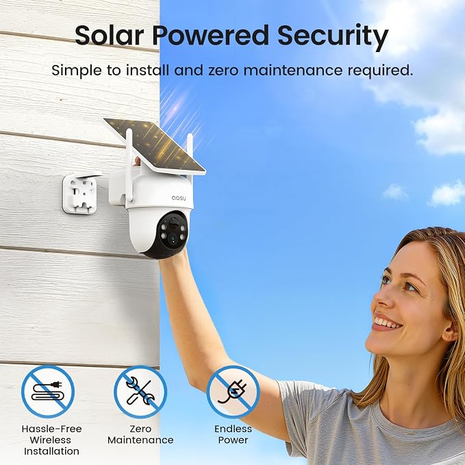 aosu Security Cameras Wireless Outdoor, 6-Cam Kit, No Subscription, Homebase - Image 7