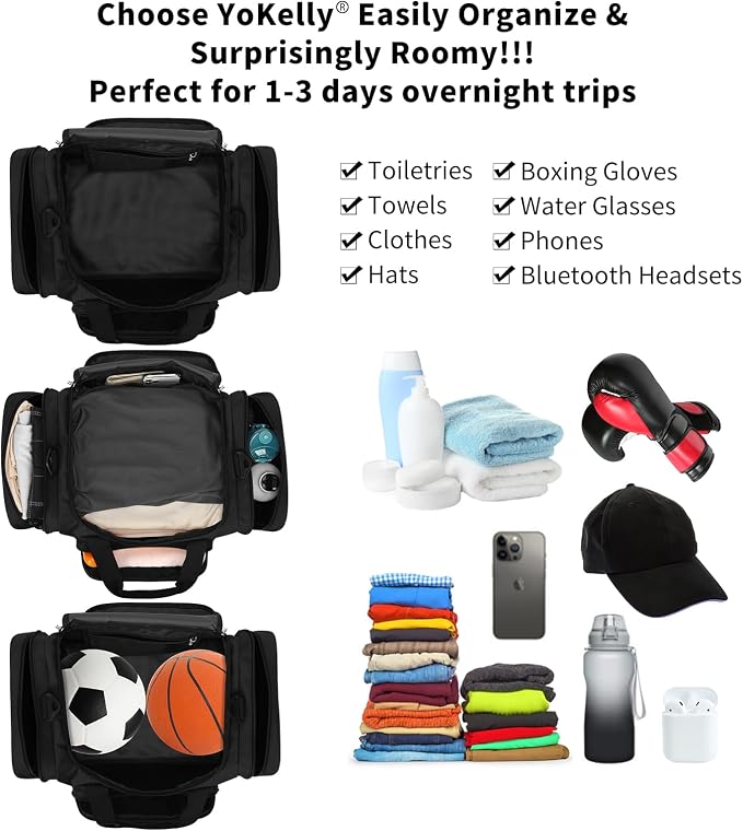 Small Duffel Bag 17 inch Carry On Weekender Bag - Image 3