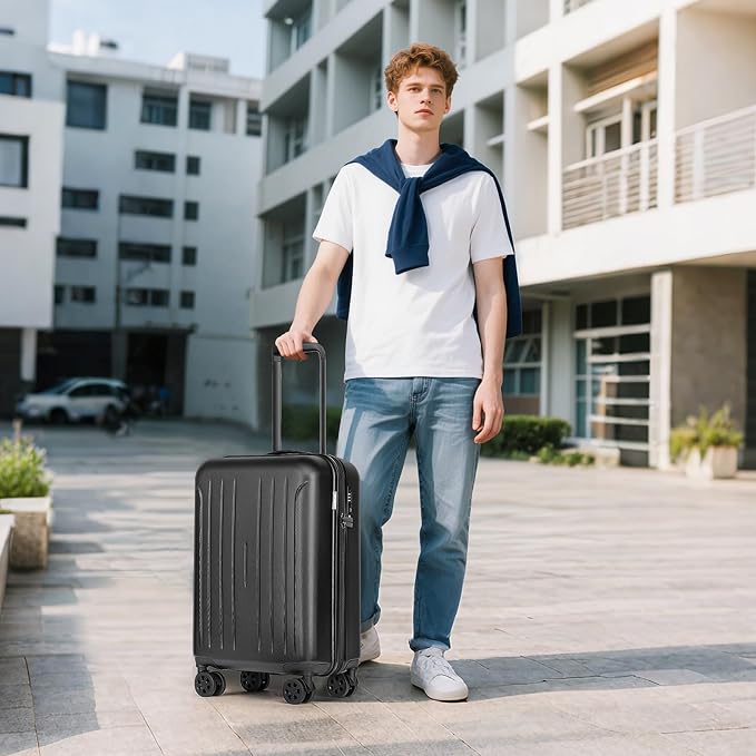 KYME Suitcase Hardshell With Double Spinner Wheels, PC+ABS TSA Lock Travel - Image 8