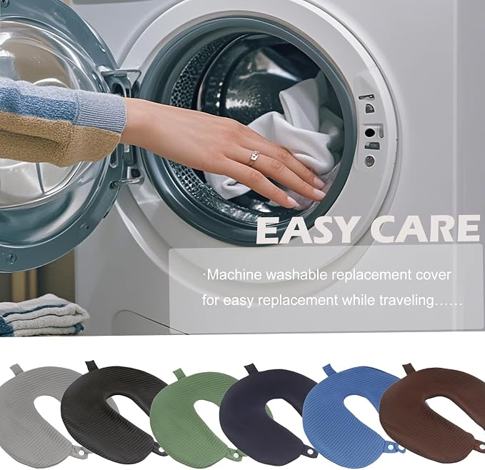 Travel Neck Pillow Cover, Neck Pillow Case - Image 4