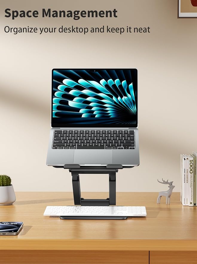 tounee Laptop Stand for Desk Adjustable Height, Telescopic Computer Stand - Image 9