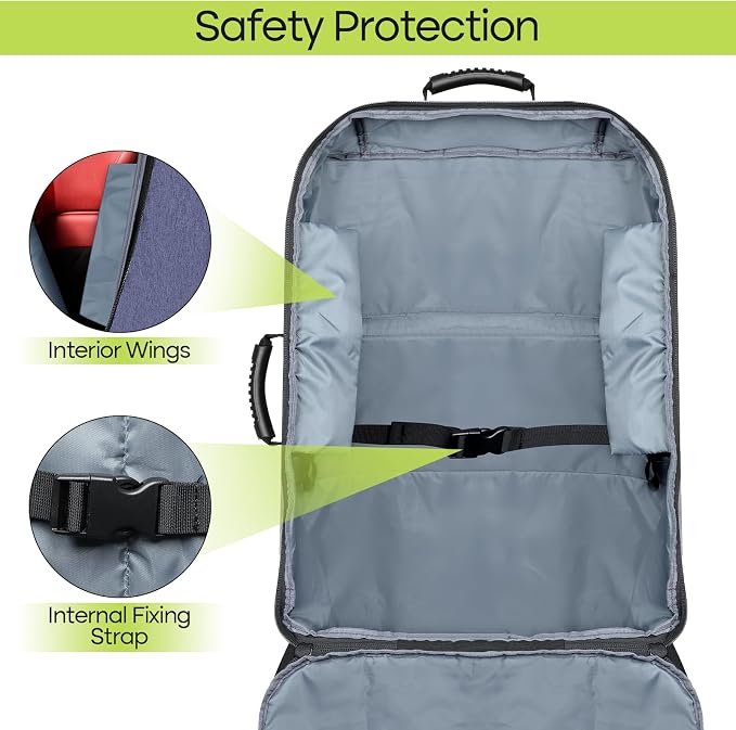 Padded Car Seat Travel Bag for Airplane, Heavy Duty Backpack for Air Travel - Image 5