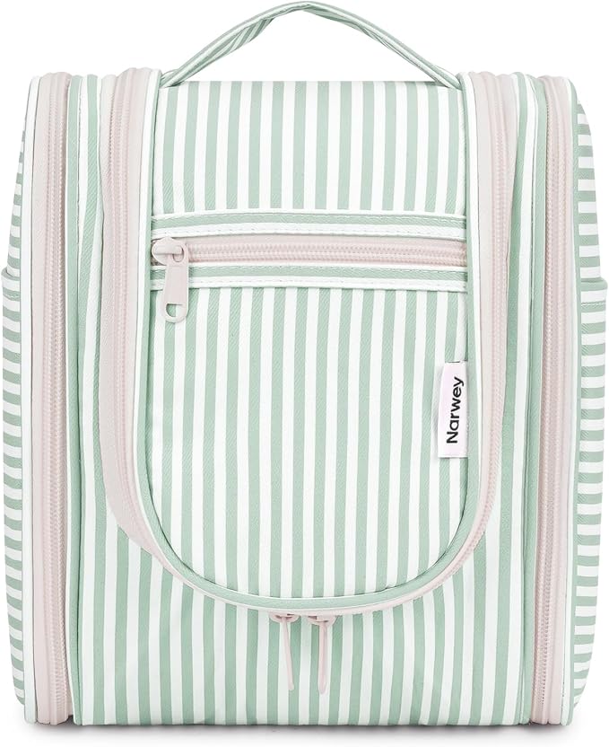 Narwey Small Striped Hanging Travel Toiletry Bag - Image 2
