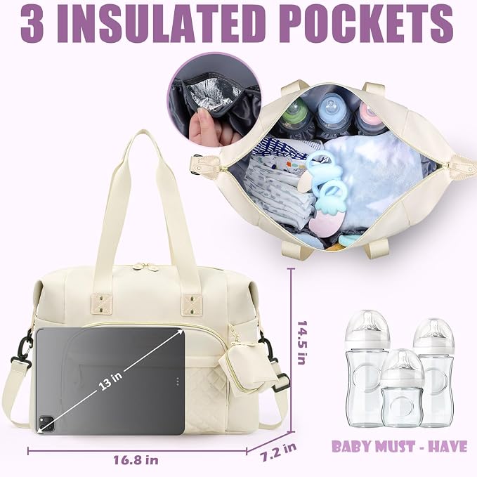 Tuwubi Diaper Bag Tote, Baby Diaper Bag - Image 4