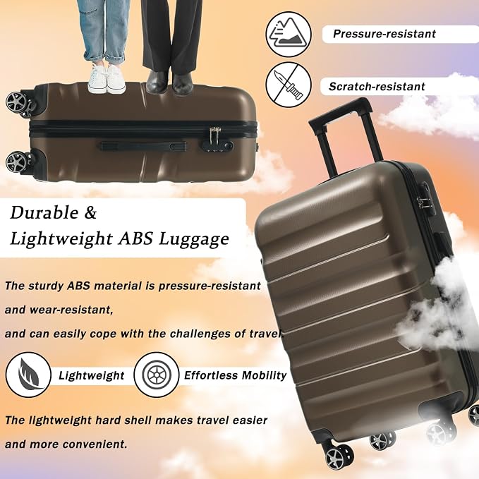 Merax 28 Inch Luggage Hardshell ABS Suitcase - Image 2