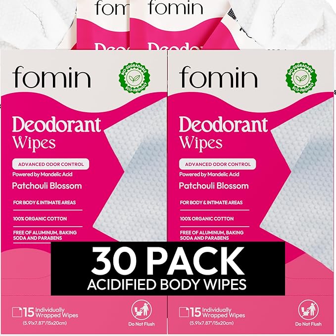 FOMIN Acidified Travel Deodorant Wipes by FOMIN