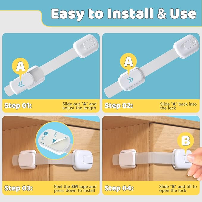 4our Kiddies Child Safety Cabinet Locks - Image 6