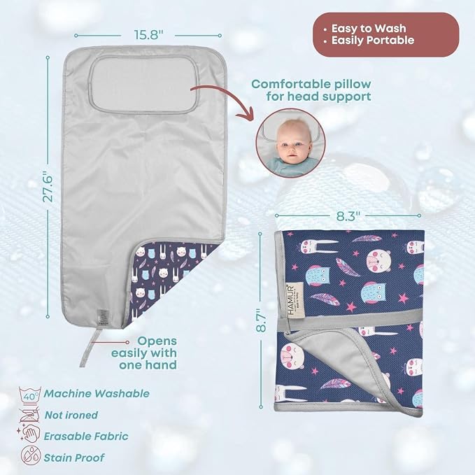 HAMUR HOME Portable Baby Changing Pad – Waterproof, Foldable & Lightweight - Image 3