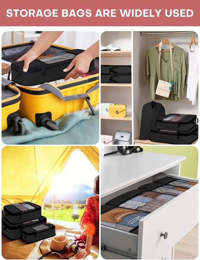 6 PCS Set Compression Packing Cubes - Image 3