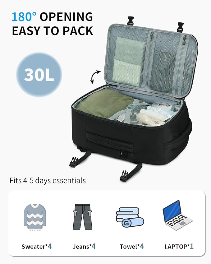 ECOHUB Travel Backpack for Men Women, Carry on Backpack - Image 5