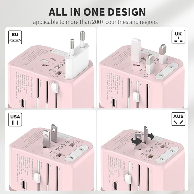 EPICKA Universal Travel Adapter, International Power Plug Adapter - Image 2