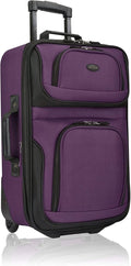 U.S. Traveler Lightweight Rolling 20" Carry On Luggage Softside Suitcase by USTraveler