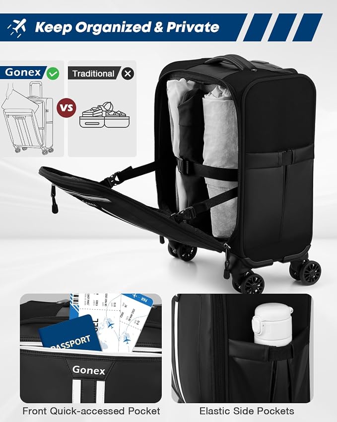 Gonex 16 inch Underseat Carry On Luggage - Image 4