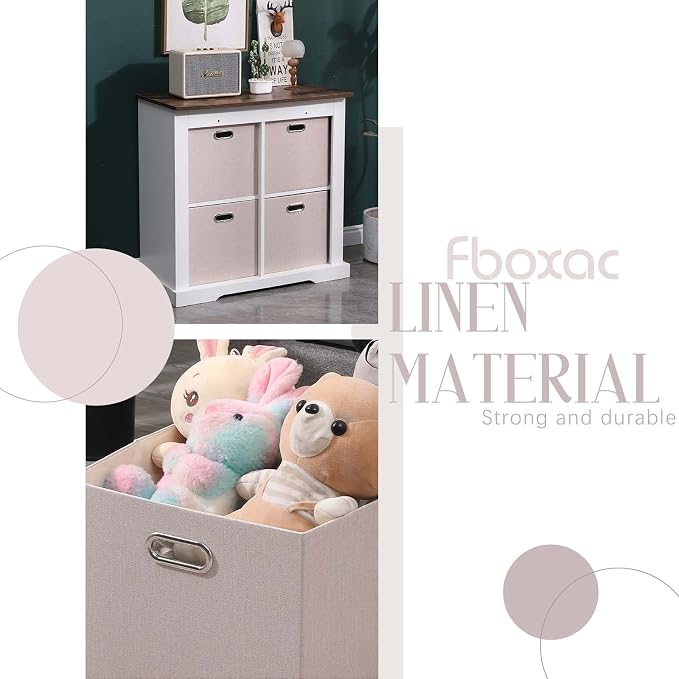 Cube Storage Bins 13×13 Linen Foldable Box - Image 4