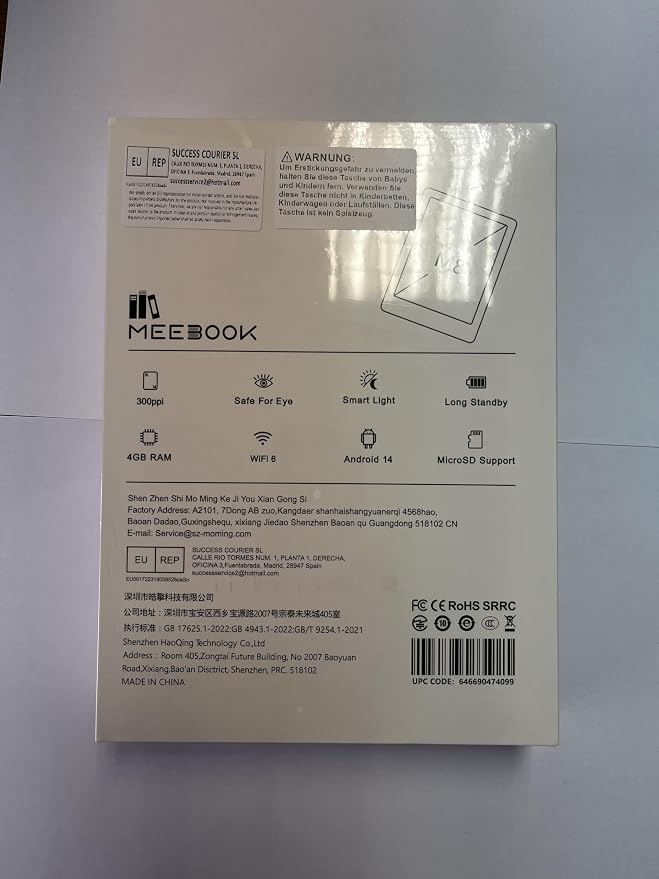 Meebook E-Reader M8 | 7.8' Eink Carta Screen | 300PPI Smart Light | Android 14 - Image 11