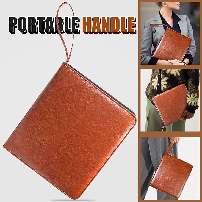Portable Zippered Key Case, Leather Key Organizer - Image 6