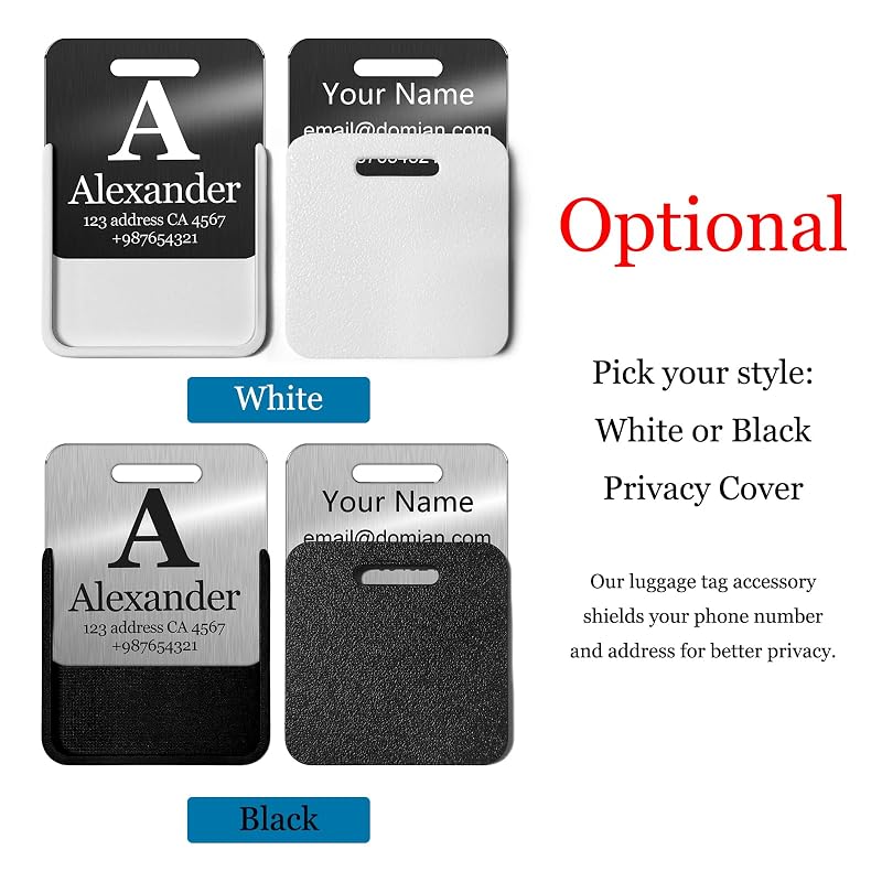 Customized Stainless Steel Luggage Tags: Personalize Your Suitcases, and Bags - Image 3